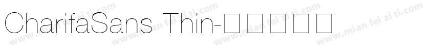 CharifaSans Thin字体转换